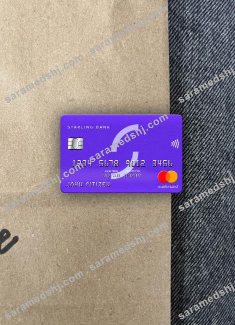 United Kingdom Starling bank mastercard photolook front